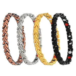 Unisex Copper Alloy Magnetic Bracelets for Men & Women with Premium Neodymium Magnets, Stylish Adjustable Stackable Bangle with Convenient Sizing Tool, Fashion Daily Wrist Jewelry Perfect for Casual Wear & Gift Giving