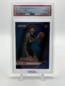 2024-25 Panini Prizm Monopoly Kel'El Ware Boardwalk Blue Prizm Rookie /15 PSA 10