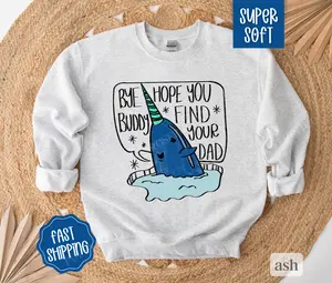 Funny Elf Sweatshirt, Cute Christmas Sweater, Women's Holiday Crewneck