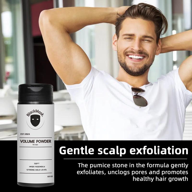 2pcs BlackMask Volume Powder for Men - Instant Texture & Volume with All-Natural Ingredients Strong Hold Gentle Cleansing