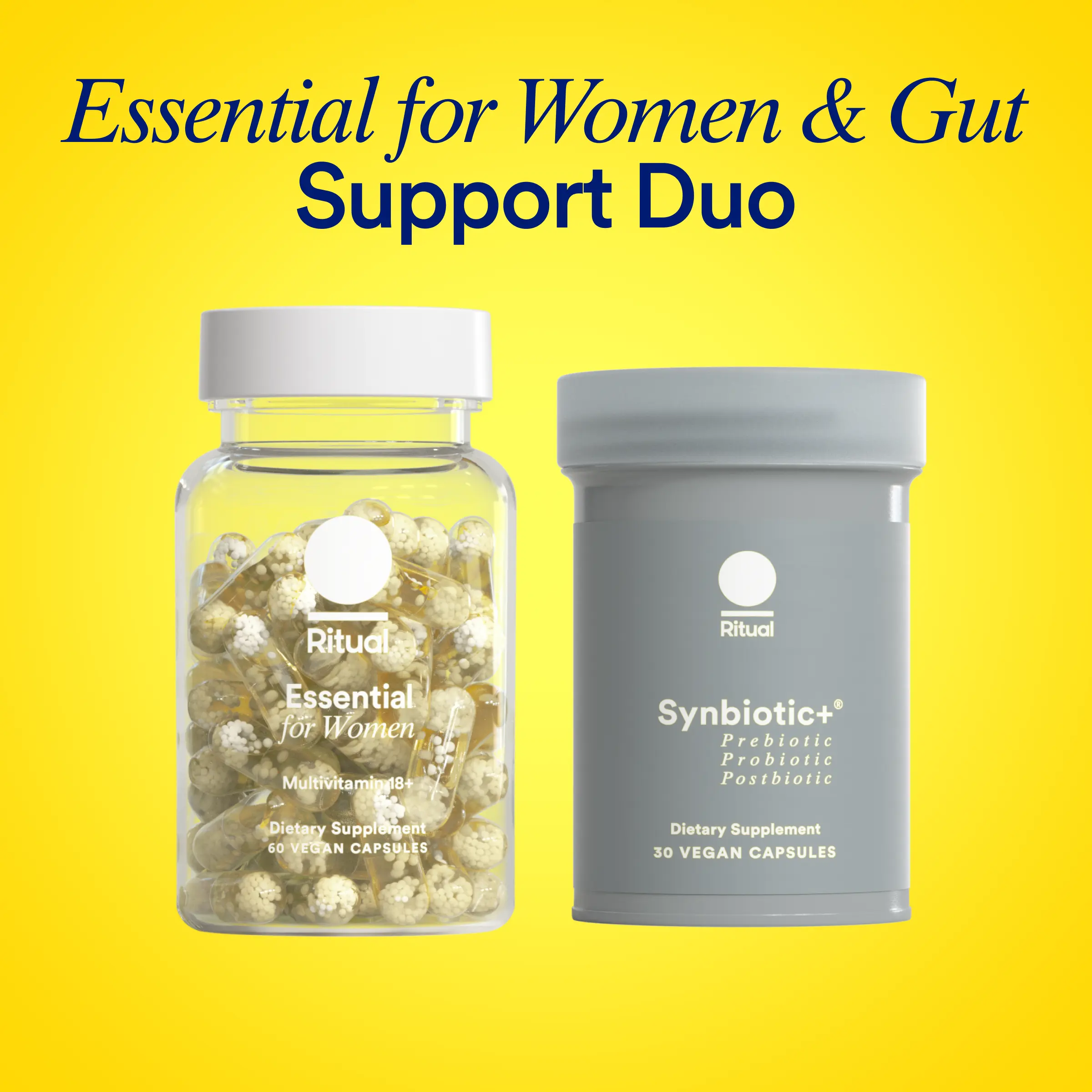 Ritual Essential Multivitamin for Women 18+ & Daily Gut Health Support, 30 Days Supply Ritual Essential Multivitamin for Women 18+ & Daily Gut Health Support, 30 Days Supply