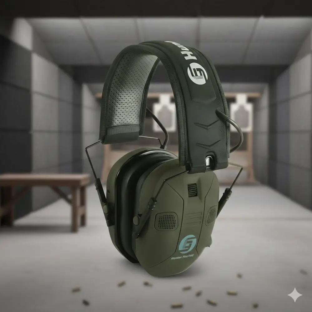 Active Noise Cancelling Tactical Headphones with Ambient Sound Monitoring & High-Impact Isolation for Shooting, Industrial Work, Hunting, Outdoor Use, Travel & Hearing Protection Eardefenders. Sweat-Resistant, Adjustable Memory Foam Headband for Comfort