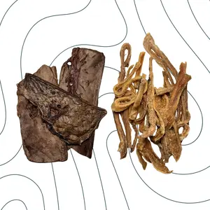 Bison Tripe + Beef Lung Treats Bundle; 100% USA, Human-Grade, Single-Ingredient Human-Grade Healthy Natural Food for dogs and cats