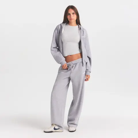 SKIMS COTTON FLEECE STRAIGHT LEG PANT WITH EMBOSSED LOGO