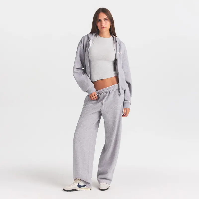 SKIMS COTTON FLEECE STRAIGHT LEG PANT WITH EMBOSSED LOGO