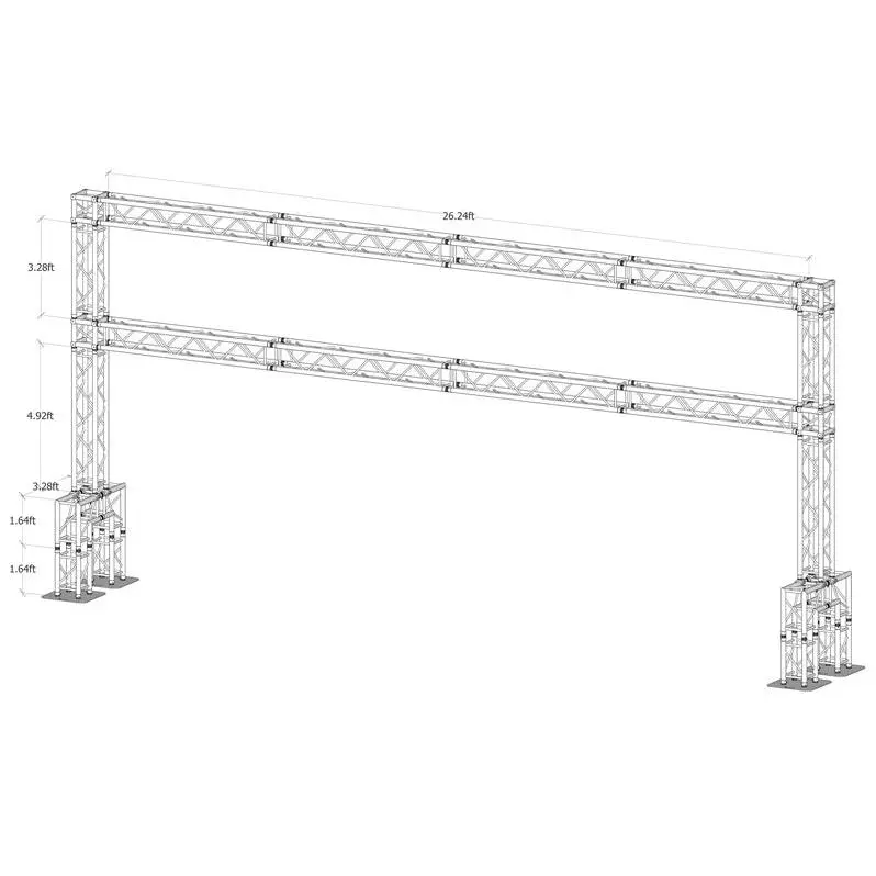 13.5 ft. High x 28.2 ft. Total Width Arch Truss