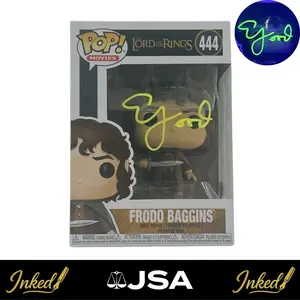 Elijah Wood Autographed Signed Frodo Baggins Funko POP! #444 Lord Of The Rings Vinyl Figure JSA Certified COA Fluorescent