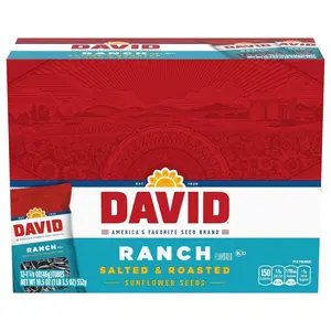 DAVID Sunflower Seeds, Ranch Flavor, 1.625 oz. (Pack of 12)