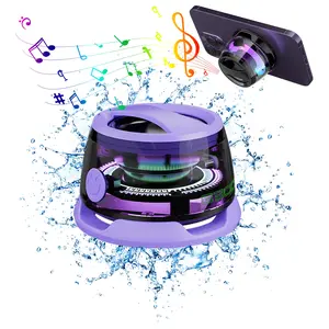 Multifunctional portable G300 speaker with multi-color RGB light show and 3D surround sound, 2-in-1 mobile phone holder, supports TWS pairing, a great holiday gift for teenagers, Christmas and Halloween gift, Wireless Party Speaker