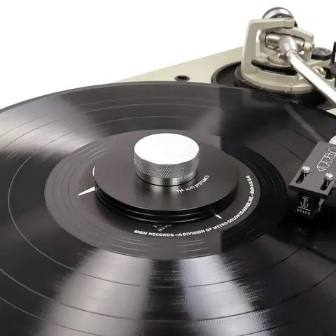 Turntable Lab All-Steel Record Clamp Stabilizer - Dial-Tight Grip, Vibration Dampening, Dust Cover Compatibility, Lightweight Low-Profile Design, Record Label Protection, Sound Quality Improvement for Hi-Fi Users