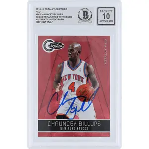 Chauncey Billups New York Knicks Autographed 2010-11 Panini Totally Certified Totally Red #66 #/499 Beckett Fanatics Witnessed Authenticated 10 Card - Fanatics Authentic Certified