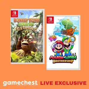 Donkey Kong Country Returns HD & Mario & Luigi: Brothership Switch Game Bundle - Nintendo Switch (Region Free)