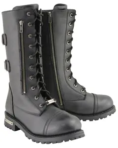 Milwaukee Leather Men's Men'S Lace-Up Tactical Motorcycle Boot Round Toe - Mbm9069