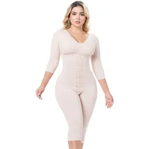 Sonryse M104BF Colombian Faja – Stage 1 Post Surgery BBL Compression Garment with Built-In Bra & 3/4 Sleeves