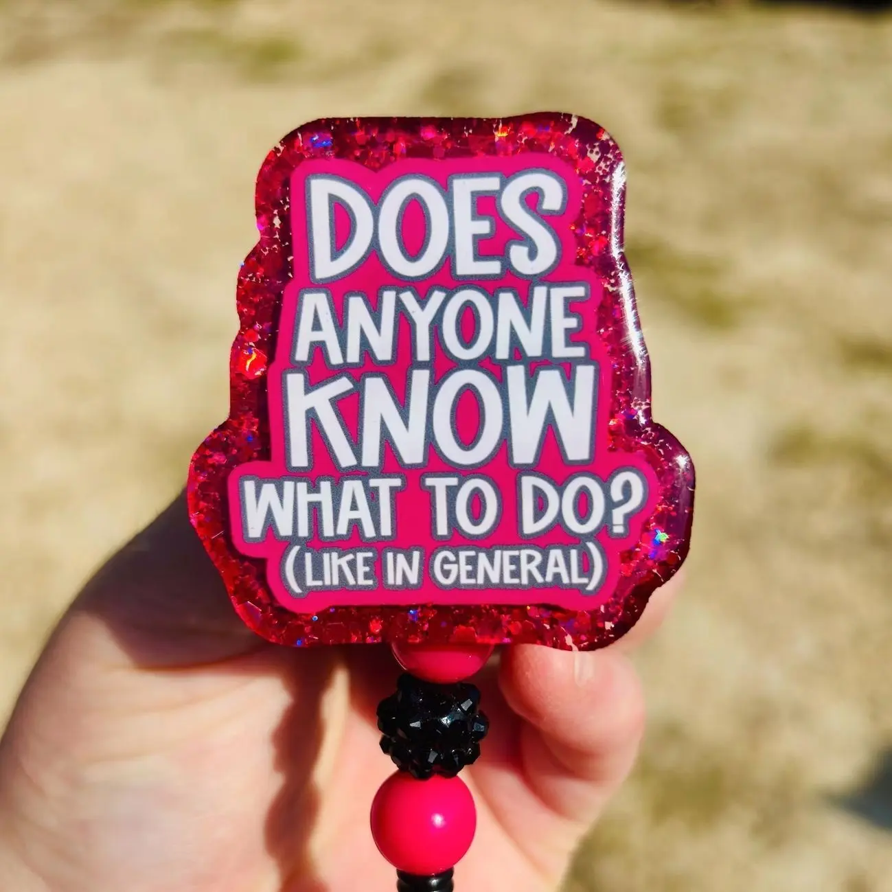 Does anyone know what to do in general badge reel Cute gift for him/her