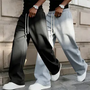 2 Pack Men's knitting Solid Color Drawstring Waist Loose Fit Wide Leg Sports Pants,Versatile Casual Street Style Joggers,Minimalist Sweatpants,Suitable For Daily Menswear,Commuting,Going Out,Outdoor,Basic Unisex Athletic Trousers,For Spring/Summer/Autumn