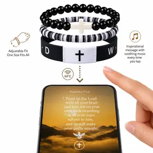 Christian Scripture Wristbands, WWJD Bible Verse Scan Bracelets, Religious Gifts for Men Women, Christmas  Religious Faith Scripture Gifts for Women Men Stackable Fashionable