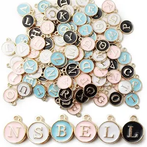 104PCS Letter Charms for Jewelry Making - Double Sided Alphabet Charms for Necklace & Bracelet