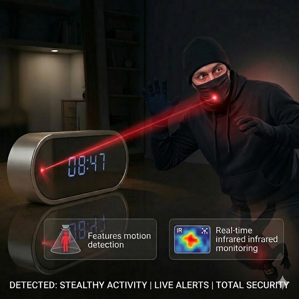 2)Smart Digital Clock Camera with Dual Band WiFi (5GHz & 2.4GHz) | Home Security & Remote Real-Time Monitoring System 2)Smart Digital Clock Camera with Dual Band WiFi (5GHz & 2.4GHz) | Home Security & Remote Real-Time Monitoring System