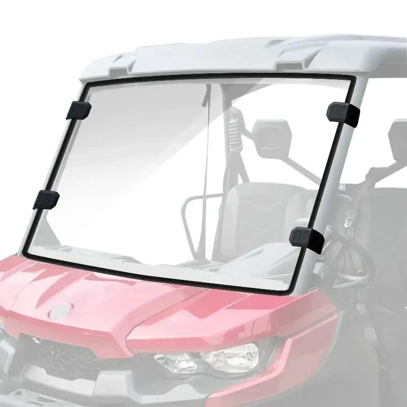 StarknightMT 5 mm Thick Rubber Windshield - Scratch-Resistant, Watertight, UV-Proof, UV Light Resistant Defender Full Front Windshield Compatible with Can Am Defender MAX HD5 HD8 HD10 2016-2026