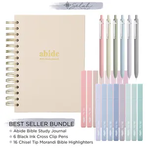 (Live Only) Mr. Pen Best Seller Bundle - SOAP Journal + Morandi Bible Highlighters + Pastel Cross Clip Pens