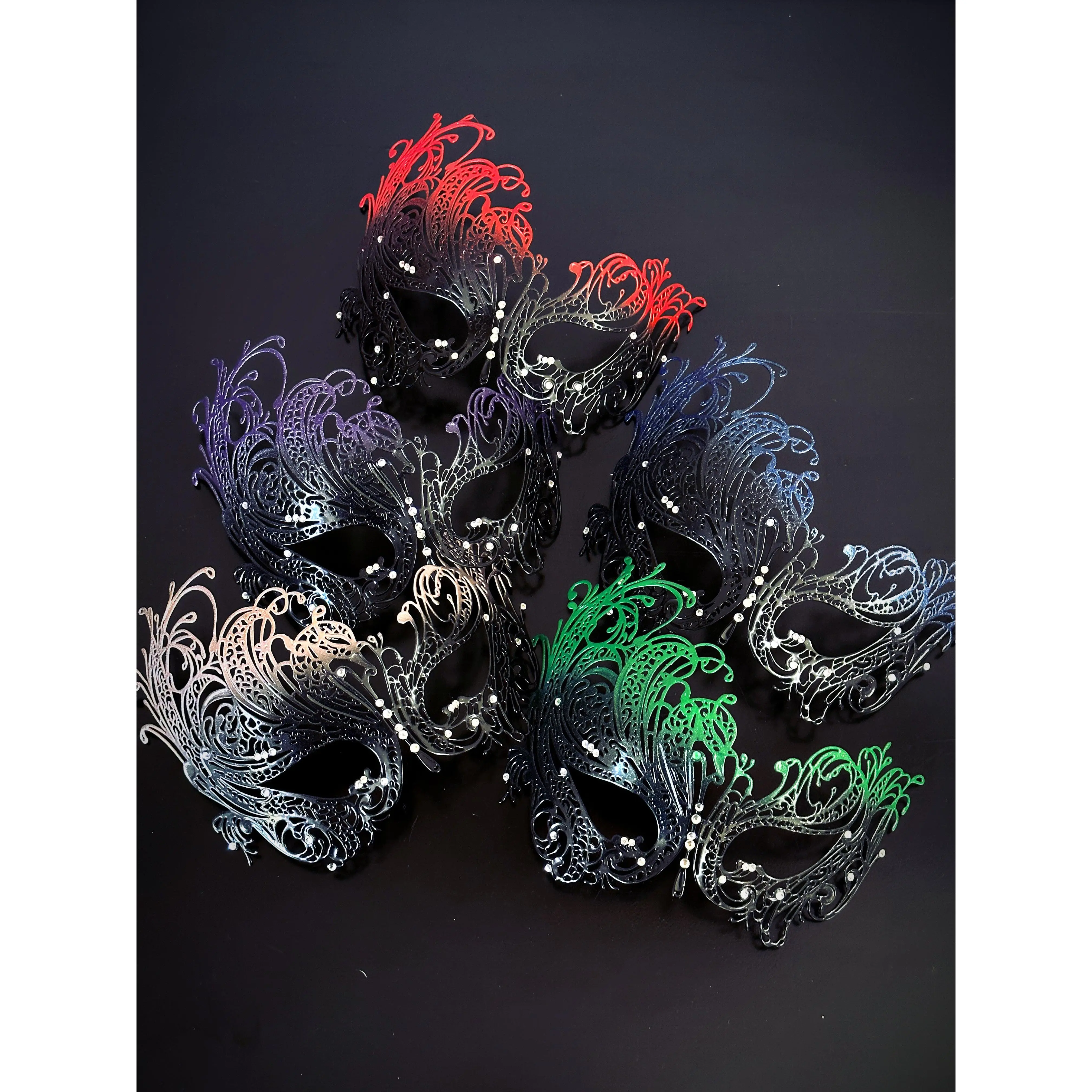 Ombre Rhinestone mask