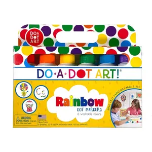 Dot Art Rainbow Markers 6 Pack