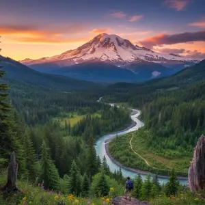 Mount Rainier National Park Canvas 8x10 in