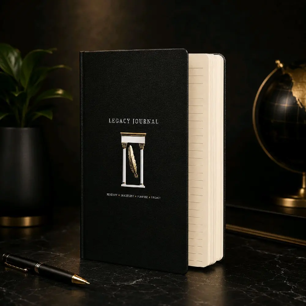 Discipline Journal for Men | Daily Self-Improvement & Mindset Journal | Guided Reflection Notebook | Hardcover Productivity Journal | Legacy Collection