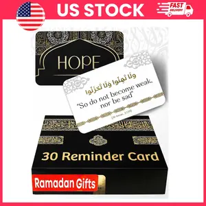 Islamic Quranic Verses and Dua Cards Set – 30 Daily Reminders | Ramadan Gift for Women and Men | Eid Islamic Home Decor 2026 | Muslim Affirmation Cards | Ramadan Decorations for Home | Muslim Gift, Quranic verses cards, islamic home decoration 2026
