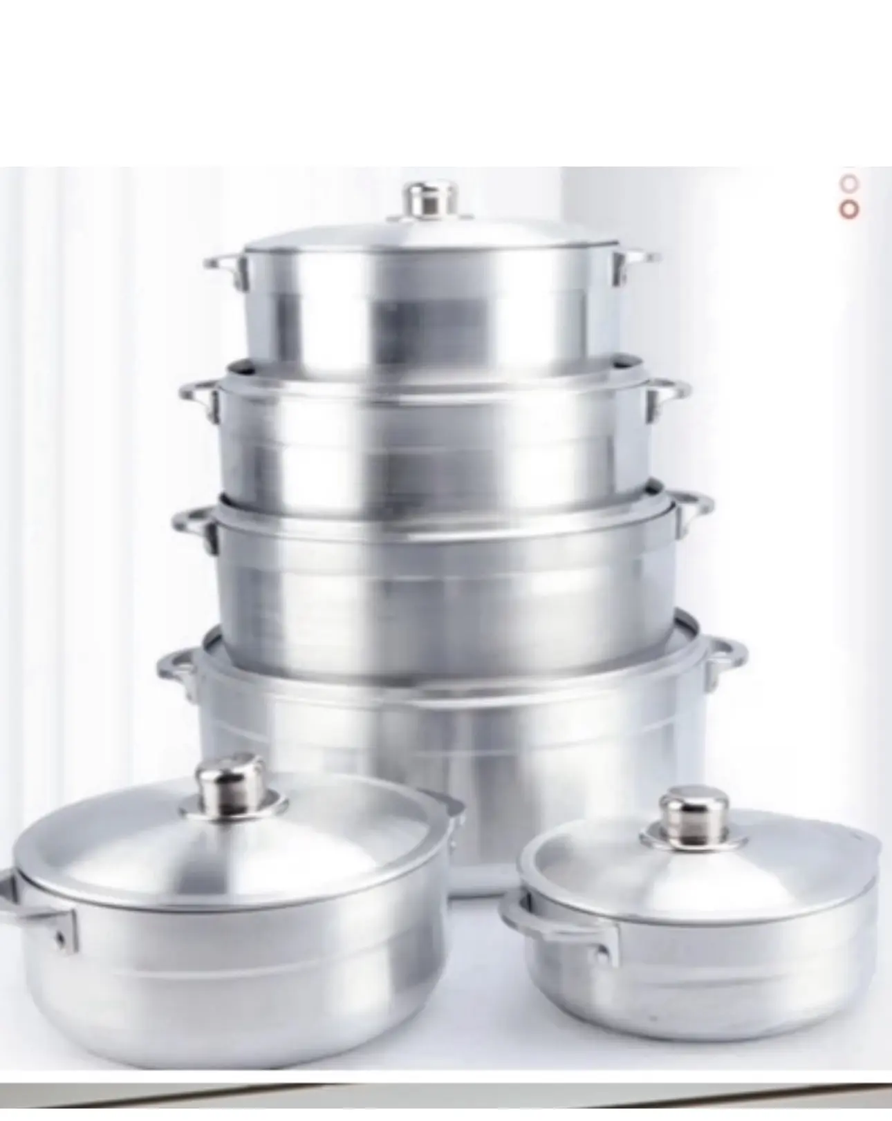 Aluminum Pots Set of 6 Lightweight Durable Gardening Containers for Various Plants and Uses