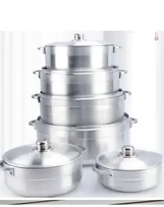 Aluminum Pots Set of 6 Lightweight Durable Gardening Containers for Various Plants and Uses