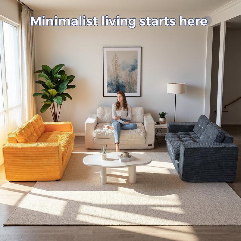 MAXYOYO Convertible Sofa Bed, Pull Out Loveseat Sleeper Sofa, 2 in 1 Folding Couch Bed, Fold Out Floor Couch with Pillows for Living Room Bedroom Lounge MAXYOYO Convertible Sofa Bed, Pull Out Loveseat Sleeper Sofa, 2 in 1 Folding Couch Bed, Fold Out Floor Couch with Pillows for Living Room Bedroom Lounge