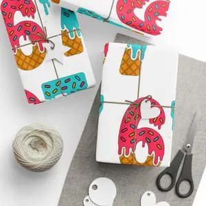 Colorful Number 67 Pattern Wrapping Paper | Birthday Party Wrap