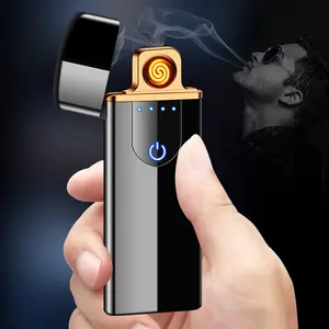 Rock Arm Lighter, Jet Torch Lighter, Outdoor Windproof Lighter, Metal Cigar Lighter, Portable Rechargeable Lighter, Cycle Charging, Adjustable Flame Size, Suitable for Kitchen Scented Candle Lighter, Best Gift for Men (Butane Free)