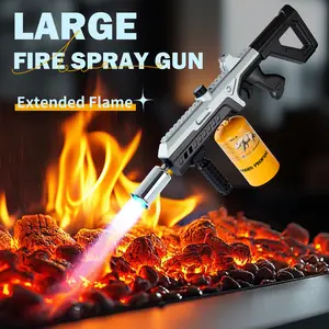 Large Flame Propane Torch Gun | Powerful Fire Sprayer for BBQ, Charcoal & Wood Burning | Fuel Not Included