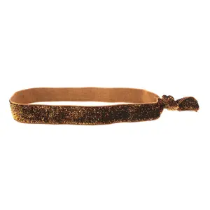 Glitter Gold Brown Elastic Headband (SKU 5064 HB)