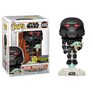 Dark Trooper w/ Grogu (Glow in the Dark, Mandalorian) 488 - Entertainment Earth Exclusive