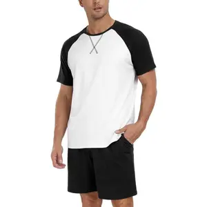 Marvmys Mens Pajama Set Cotton Summer Pjs Short Sleeve Sleepwear Lightweight Pajamas 2 Pieces Loungewear with Pockets S-2XL