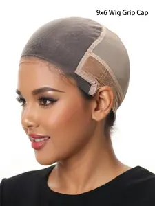 Lace Wig Grip Cap for Women, Transparent Large-scale Lace Front Wig Caps, Non Slip Wig Gripper for Keeping Wigs in Place, Adjustable Wig Cap with Grip Headband, Hair Replacement