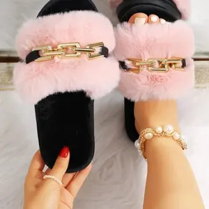 Women's Fashionable Plush Slippers winter shoes