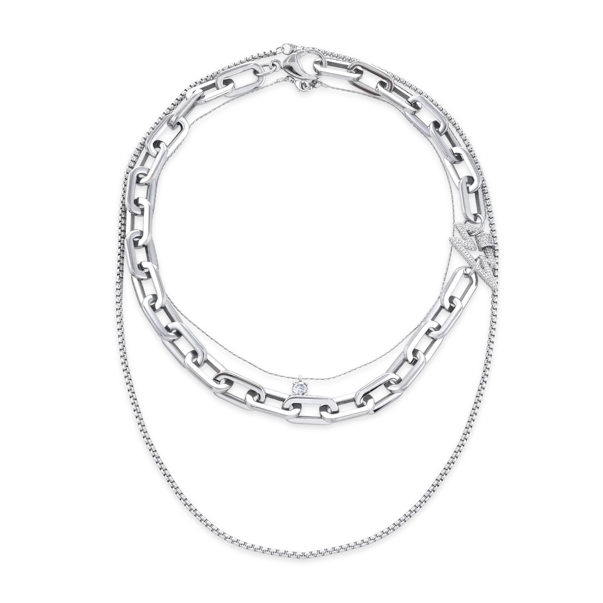 SHINE PUERTO Layered Necklace Set, Fashionable Accessory, Chunky Necklaces for Jewelry Enthusiasts