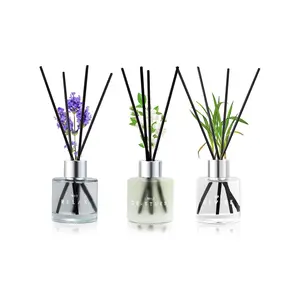 Three-Piece Unlit Waterless Oil Diffuser Set, Luxe Minimalist Long-Lasting Scent, Eliminates Odors, Home Use for Bedroom, Living Room, Bathroom