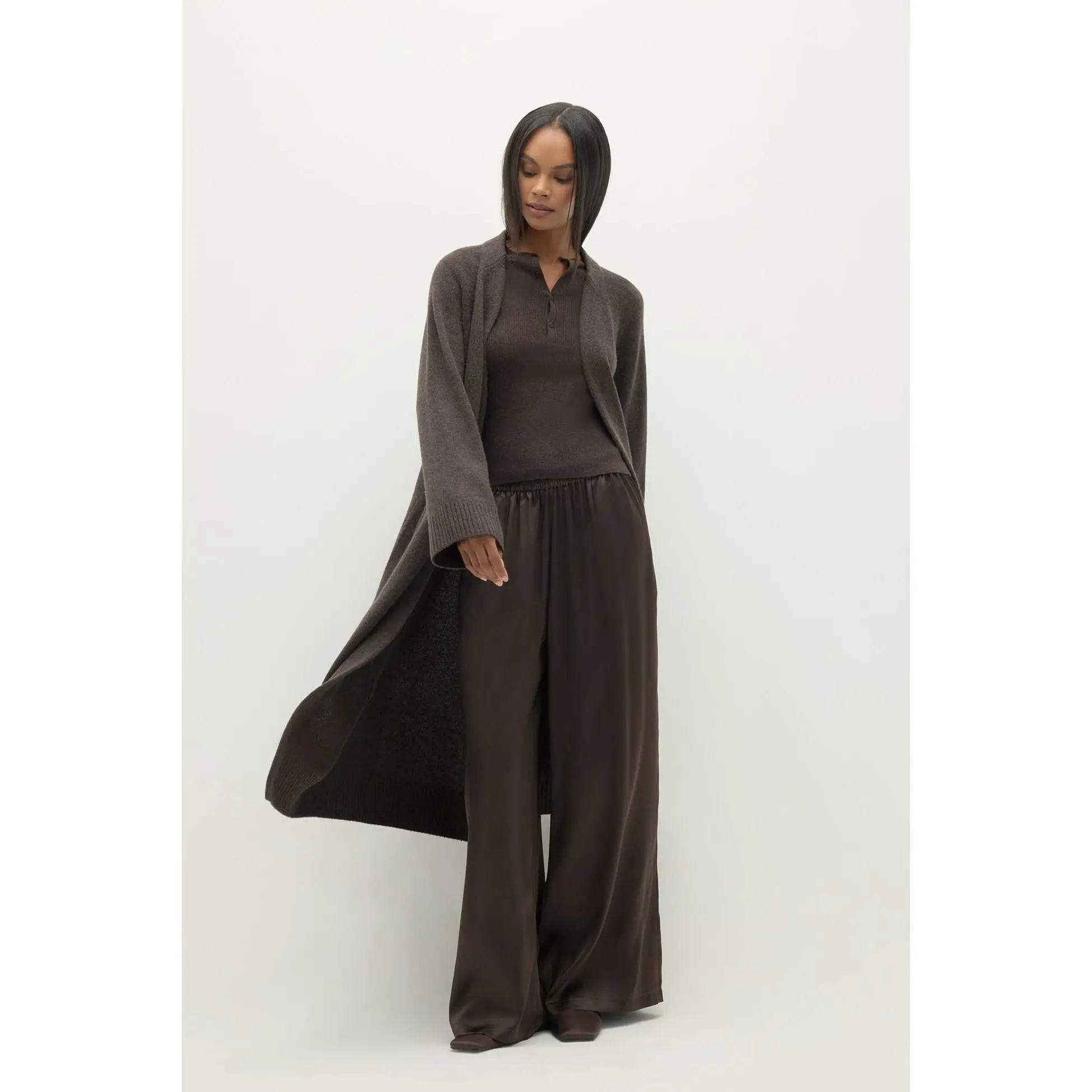 MAKENA LONGLINE CASHMERE CARDIGAN