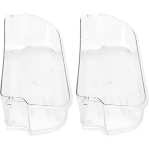 HECASA 240356402 Refrigerator Door Bin Shelf For Frigidaire Refrigerator Door Shelf Clear Bin LFSS2612TF0 LFSS2612TE0 FFSS2615TE0 FFSS2615TS0 AP2549958 Replacement only (2Pcs Clear)