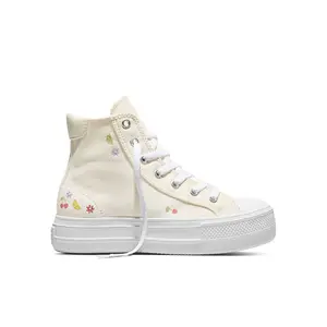 Converse Kids' Platform High Top Sneakers - Beige 1