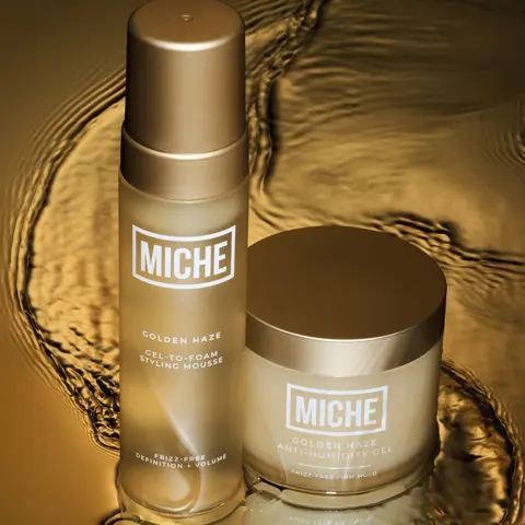 MICHE Golden Haze Gel-to-Foam Styling Mousse & Anti-Humidity Gel DUO
