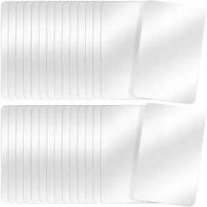 30 PCS Plastic Placemat Heat Resistant Washable Table Mats, Clear Placemats for Table, Dining, Kitchen, Crafting and Shelf Liner, 17 x 11 Inch