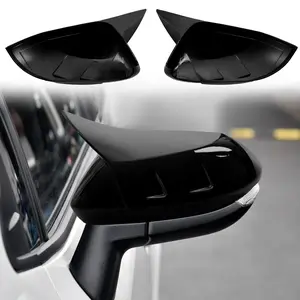 Side Mirror Covers Caps for 2020–2025 Toyota Corolla Rearview Mirror Cover Trim Glossy Black Exterior Protector Easy Install Scratch Protection