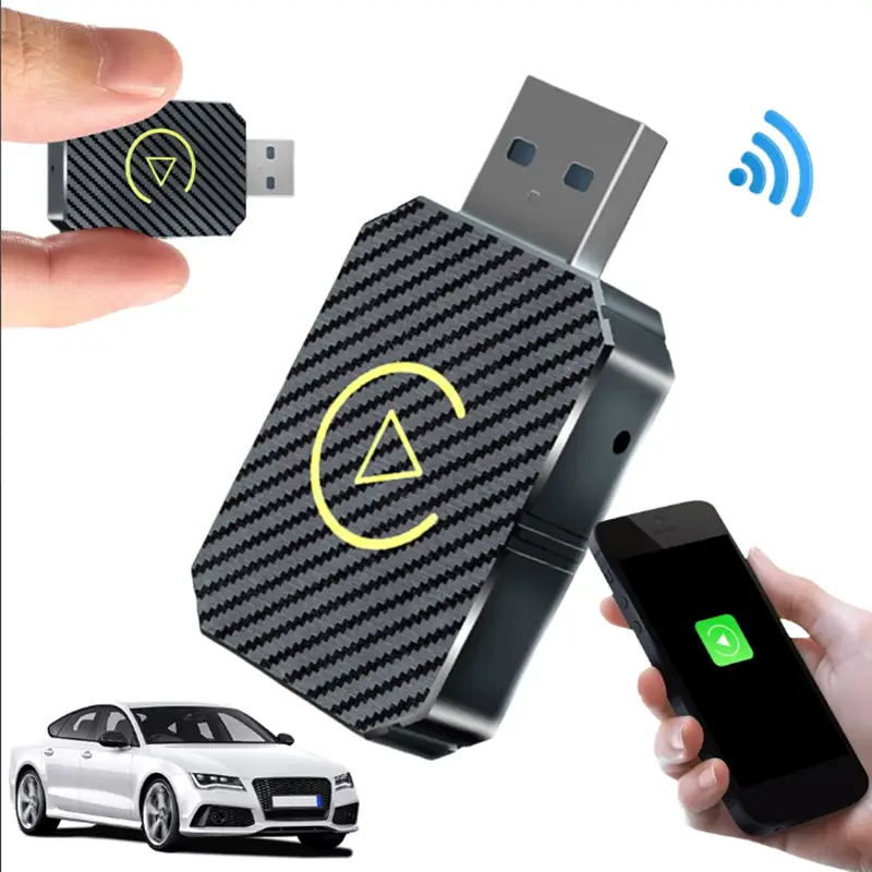 2 in 1 Wireless Apple CarPlay Adapter, for both Apple and Android,converts wired to wireless, suitable for factory wired CarPlay cars from 2016+